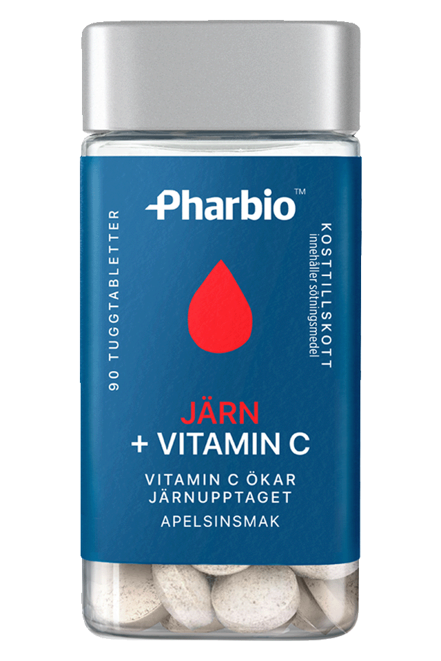 Pharbio Järn och vitamin C kosttillskott